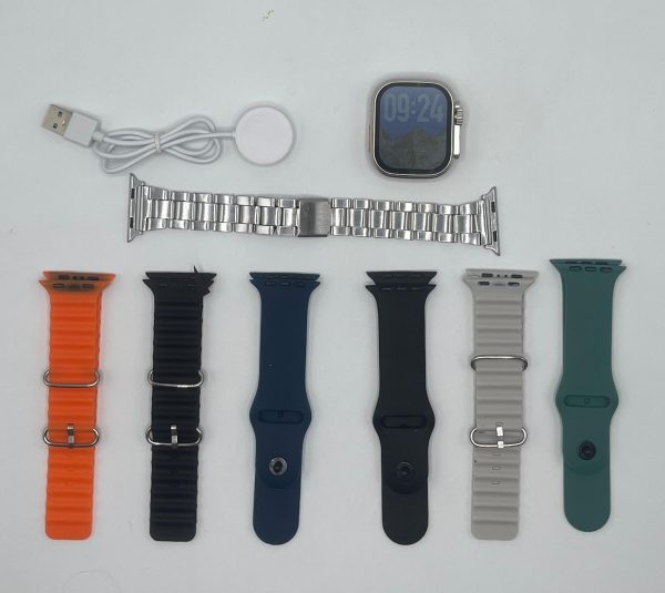 7-in-1 Ultra Smartwatch – 1 Watch with 7 Interchangeable Straps (Includes Metal Strap)